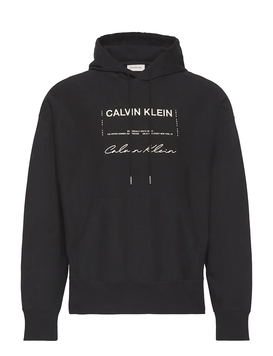 Calvin Klein Jeans - LS PREMIUM TERRY CALVIN INVITE H - kapuzenpullover - black - 1