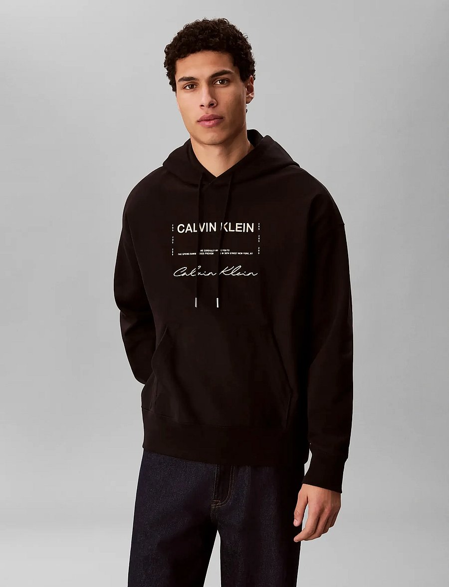 Calvin Klein Jeans - LS PREMIUM TERRY CALVIN INVITE H - kapuzenpullover - black - 3