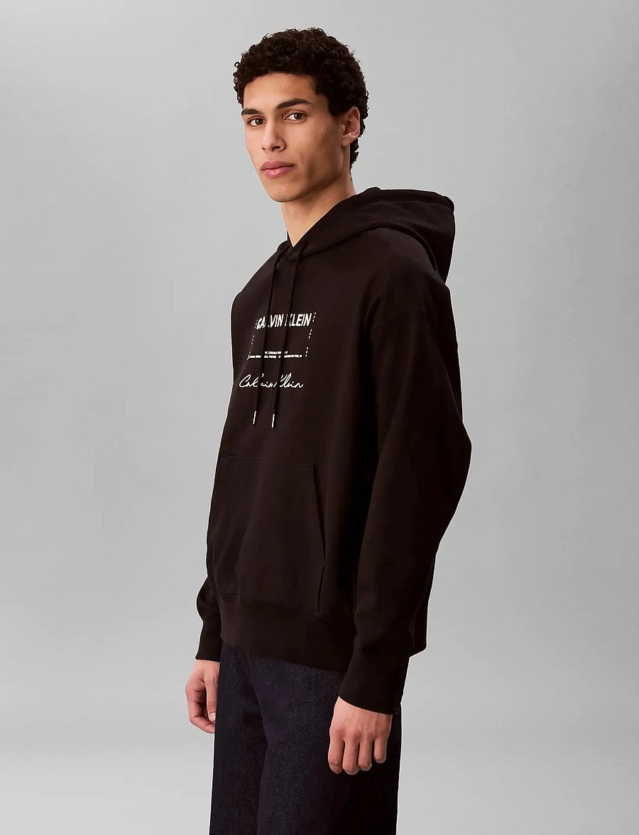 Calvin Klein Jeans - LS PREMIUM TERRY CALVIN INVITE H - kapuzenpullover - black - 4