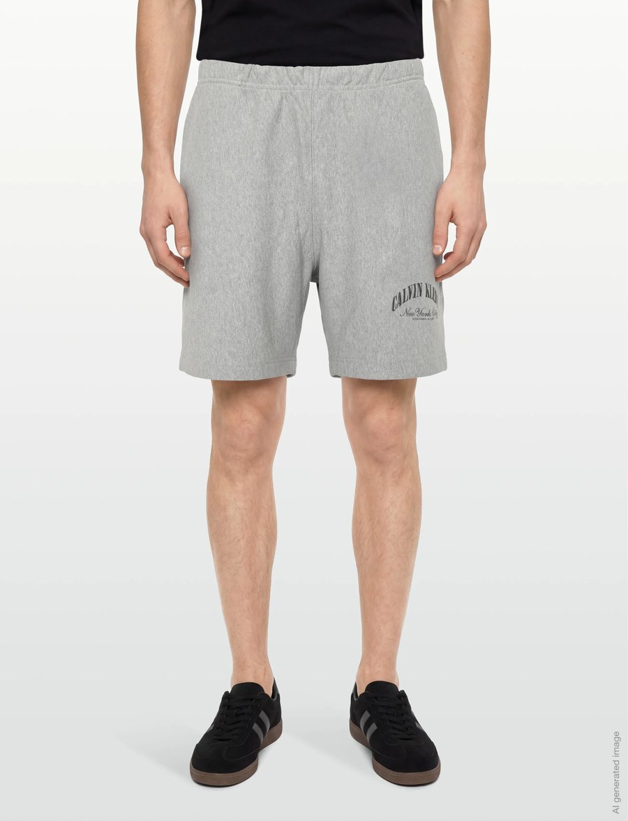 Calvin Klein Jeans - PREMIUM TERRY CALVIN COLLEGIATE - sweatshorts - heroic grey htr - 3