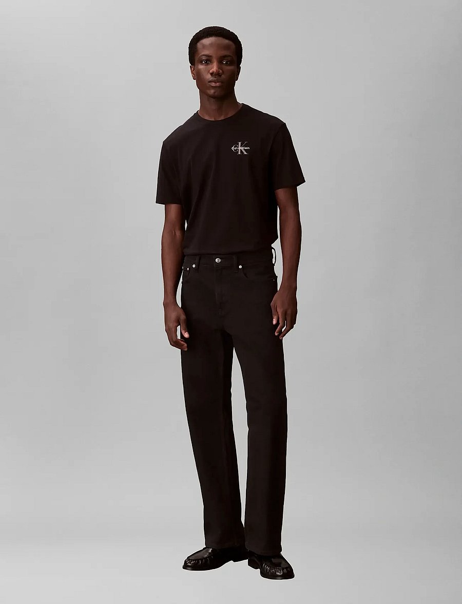 Calvin Klein Jeans - SS 30S JERSEY CLASSIC MICRO MONO - kortärmade t-shirts - black - 0