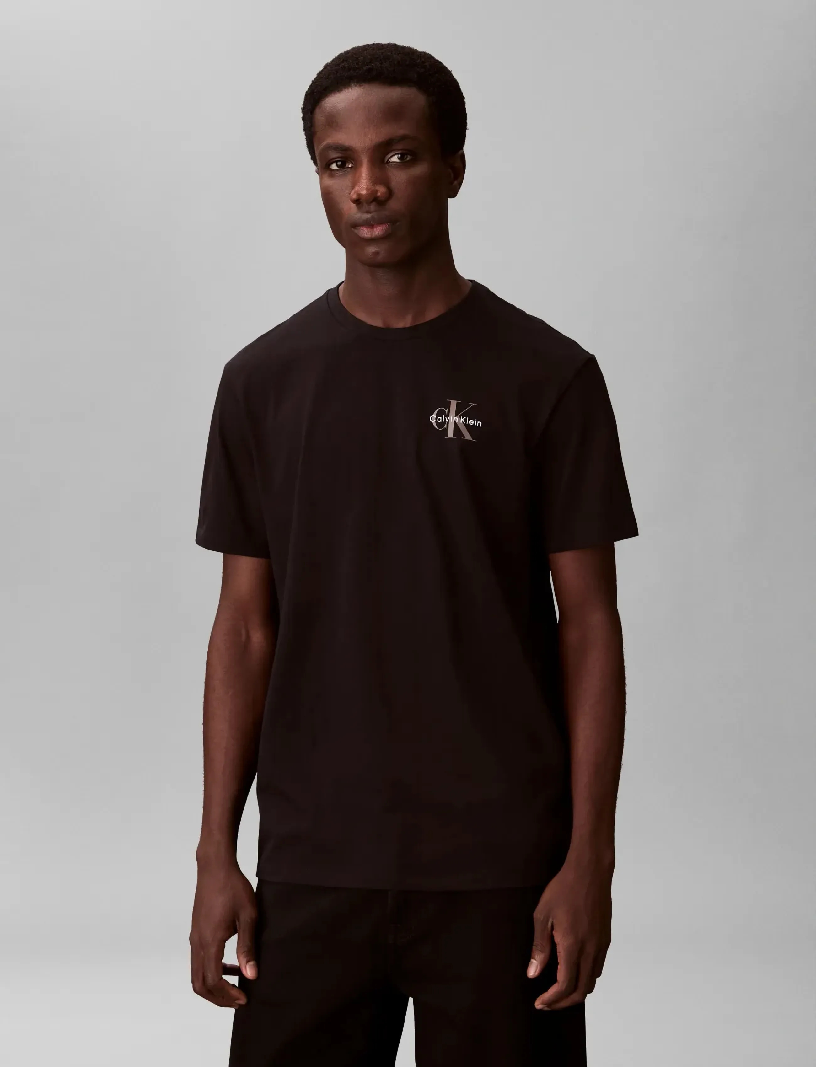 Calvin Klein Jeans - SS 30S JERSEY CLASSIC MICRO MONO - short-sleeved t-shirts - black - 3