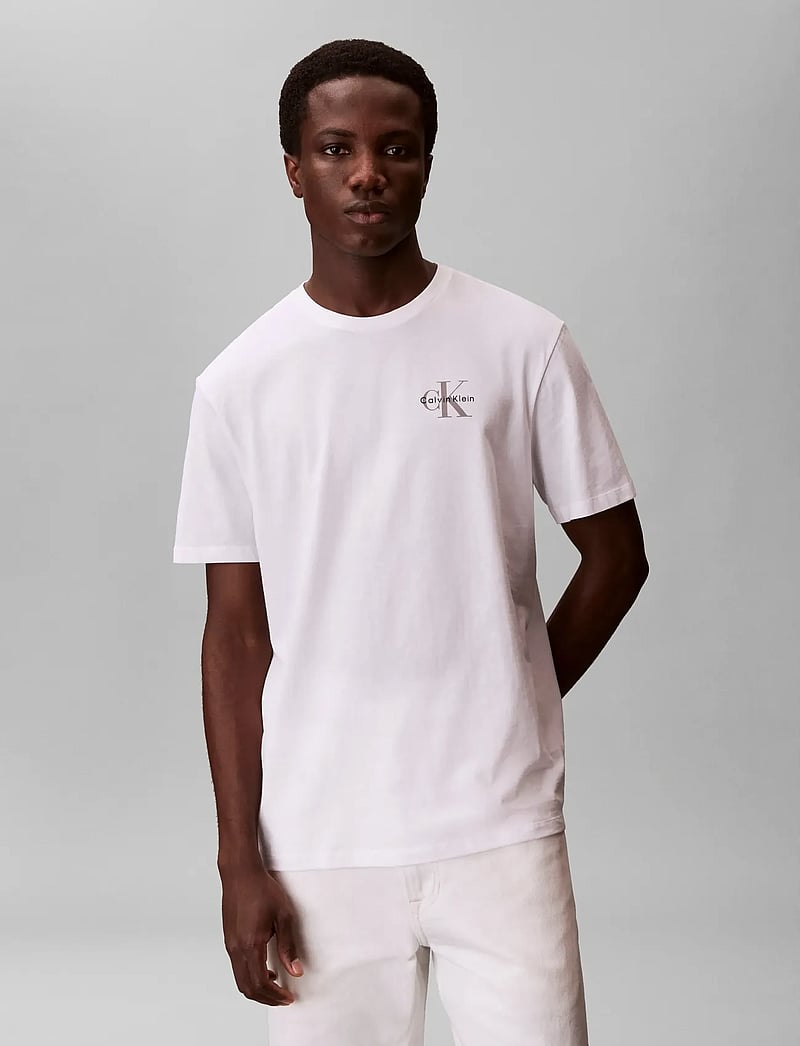 Calvin Klein Jeans - SS 30S JERSEY CLASSIC MICRO MONO - lühikeste varrukatega t-särgid - bright white - 3