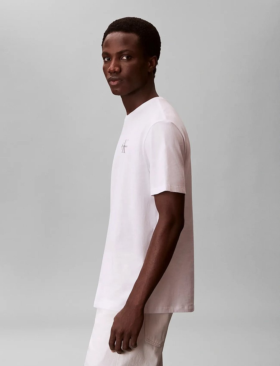 Calvin Klein Jeans - SS 30S JERSEY CLASSIC MICRO MONO - stutterma bolir - bright white - 4