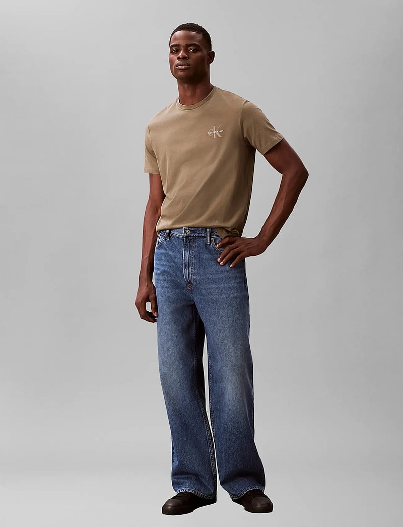 Calvin Klein Jeans - SS 30S JERSEY CLASSIC MICRO MONO - lühikeste varrukatega t-särgid - dusty olive - 0