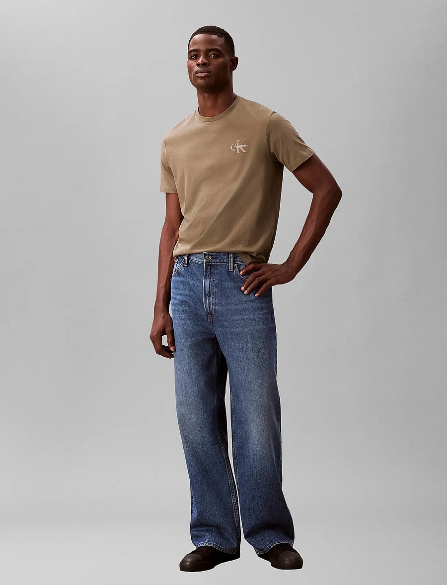 Calvin Klein Jeans - SS 30S JERSEY CLASSIC MICRO MONO - kurzärmelig - dusty olive - 0
