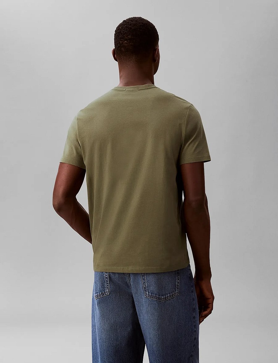 Calvin Klein Jeans - SS 30S JERSEY CLASSIC MICRO MONO - lühikeste varrukatega t-särgid - dusty olive - 2