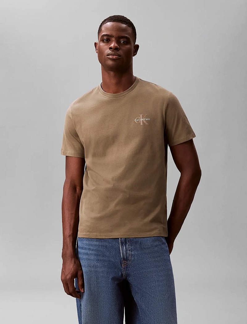 Calvin Klein Jeans - SS 30S JERSEY CLASSIC MICRO MONO - lühikeste varrukatega t-särgid - dusty olive - 3