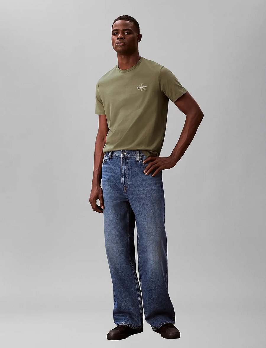Calvin Klein Jeans - SS 30S JERSEY CLASSIC MICRO MONO - lühikeste varrukatega t-särgid - dusty olive - 3