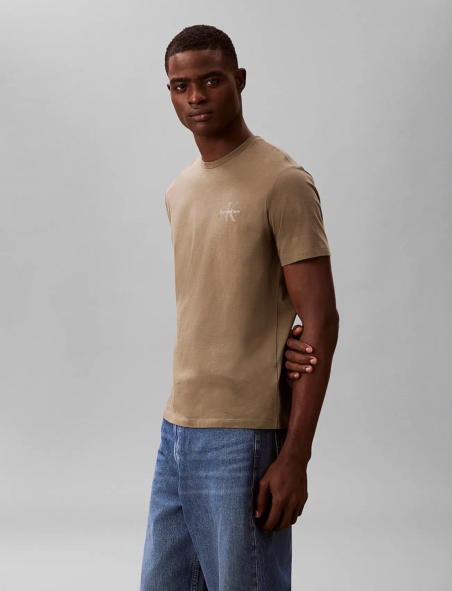 Calvin Klein Jeans - SS 30S JERSEY CLASSIC MICRO MONO - kurzärmelig - dusty olive - 4