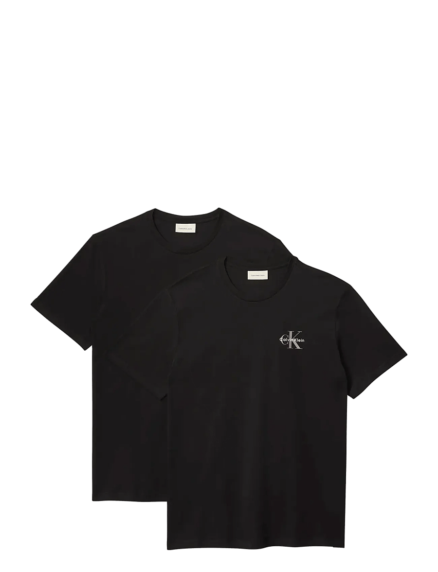 Calvin Klein Jeans - SS 30S CLASSIC MICRO MONOLOGO TE - short-sleeved t-shirts - black black - 1