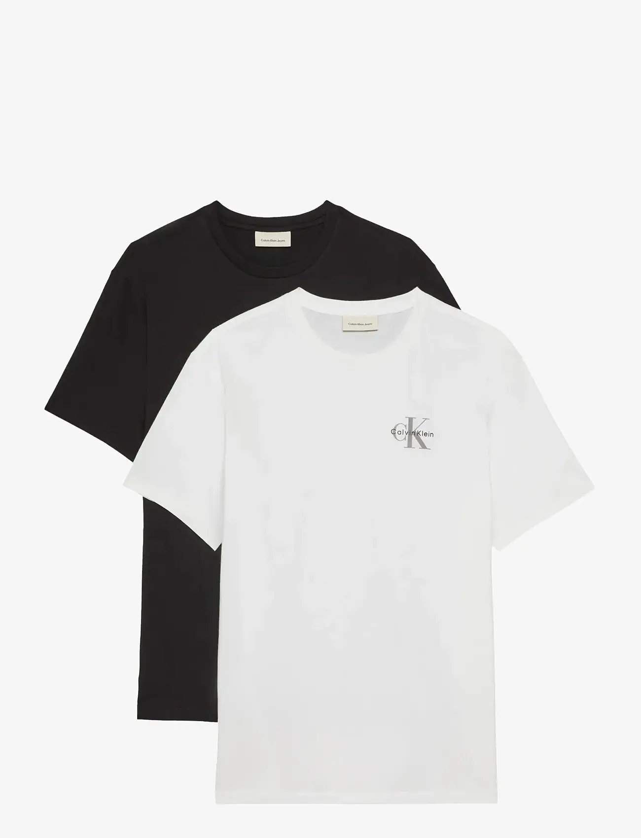 Calvin Klein Jeans - SS 30S CLASSIC MICRO MONOLOGO TE - kortärmade t-shirts - black bright white - 1