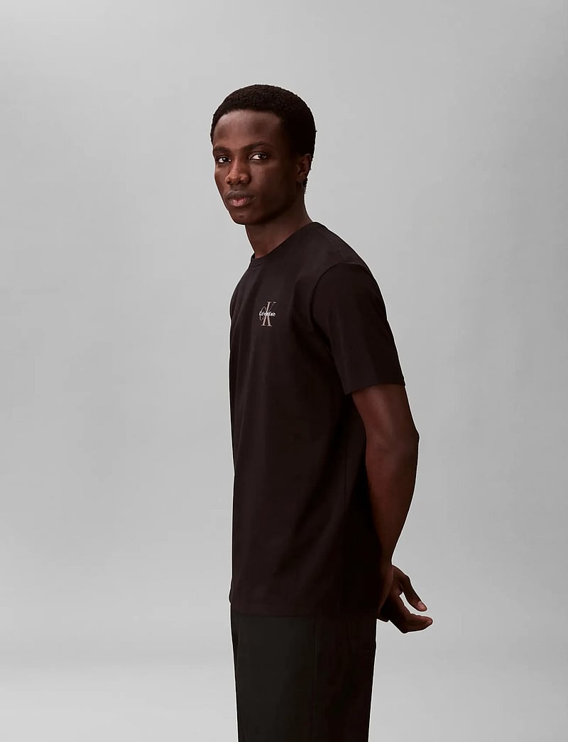 Calvin Klein Jeans - SS 30S CLASSIC MICRO MONOLOGO TE - kortärmade t-shirts - black bright white - 4