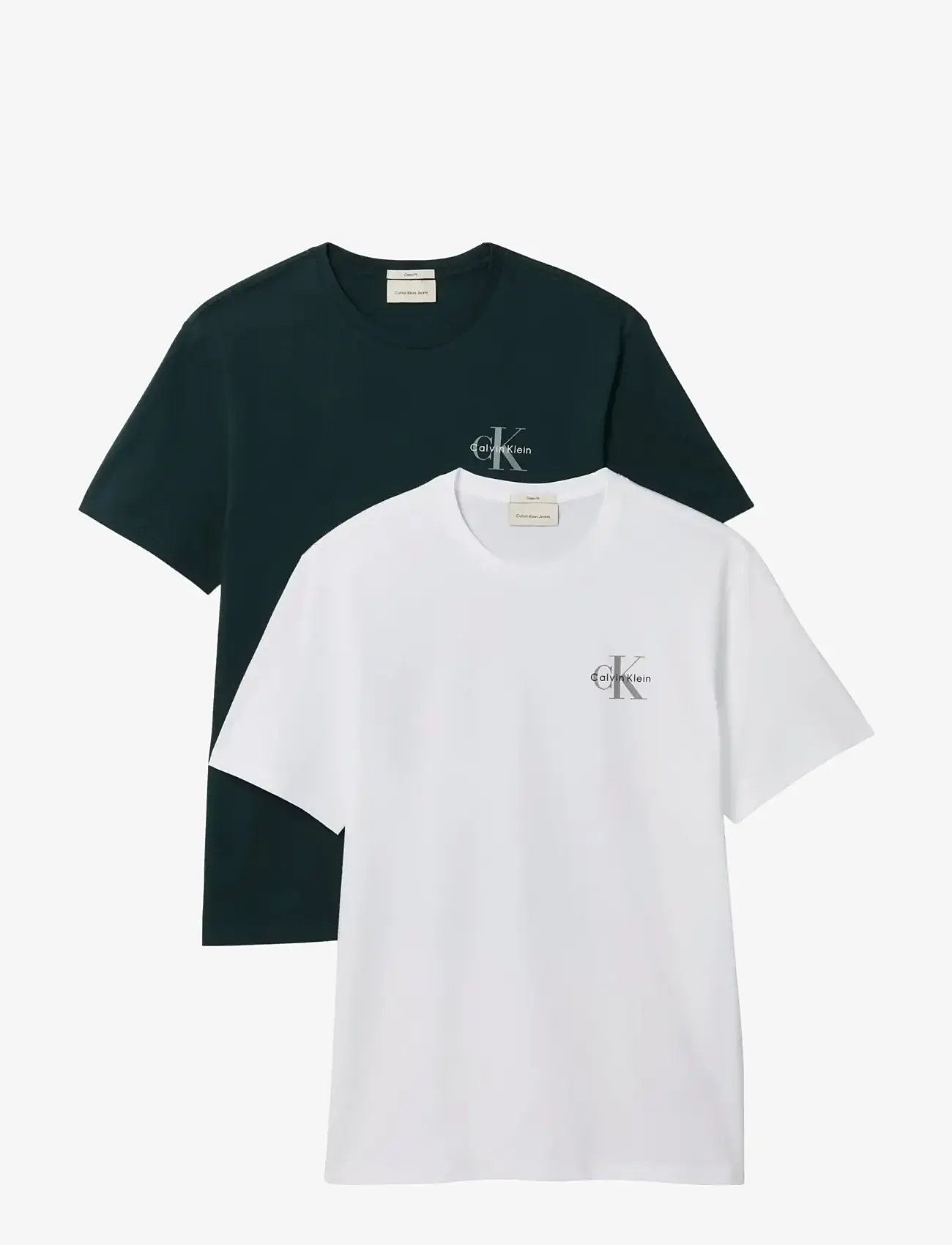 Calvin Klein Jeans - SS 30S CLASSIC MICRO MONOLOGO TE - kurzärmelig - bright white dark teal - 1