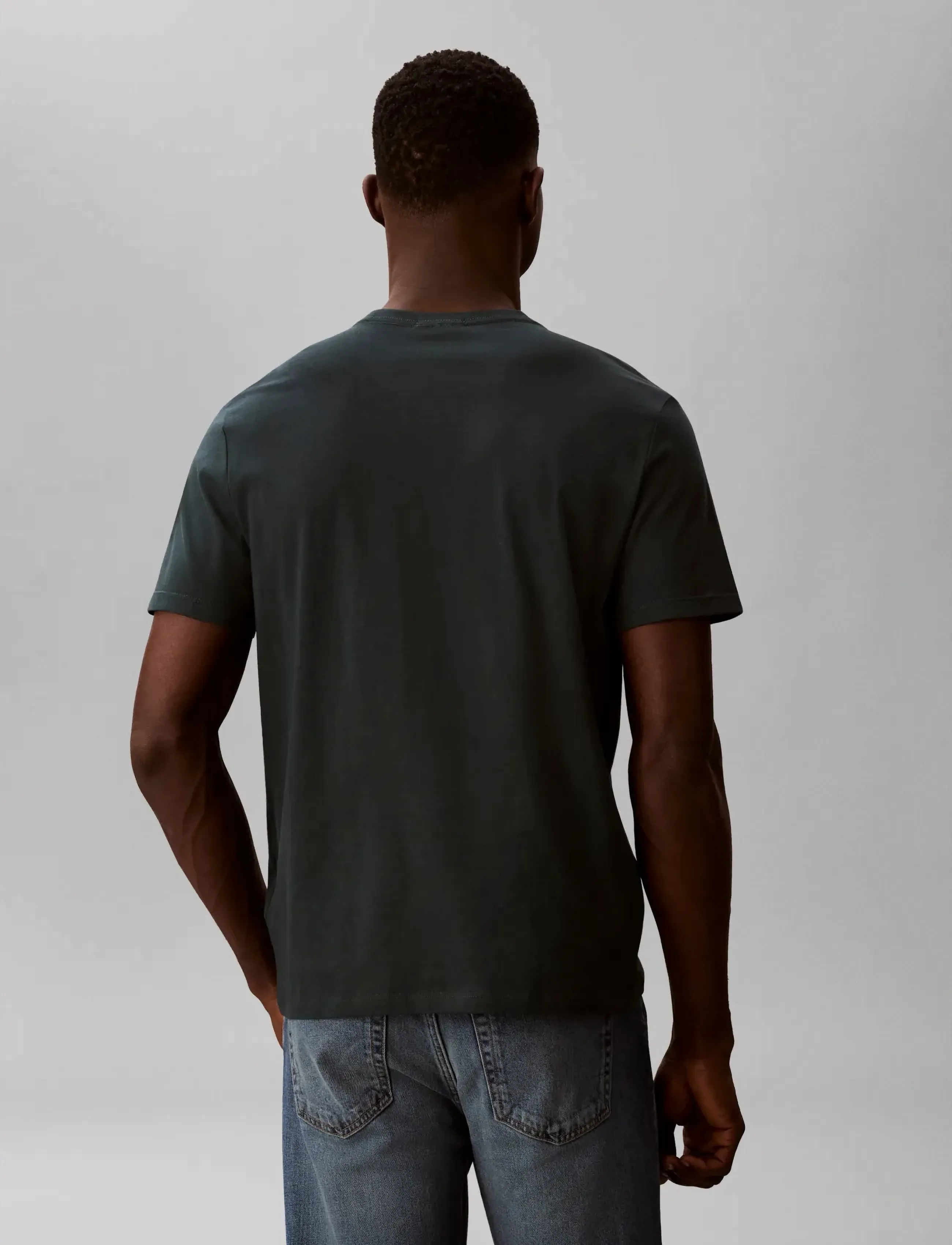 Calvin Klein Jeans - SS 30S CLASSIC MICRO MONOLOGO TE - kortærmede t-shirts - bright white dark teal - 2