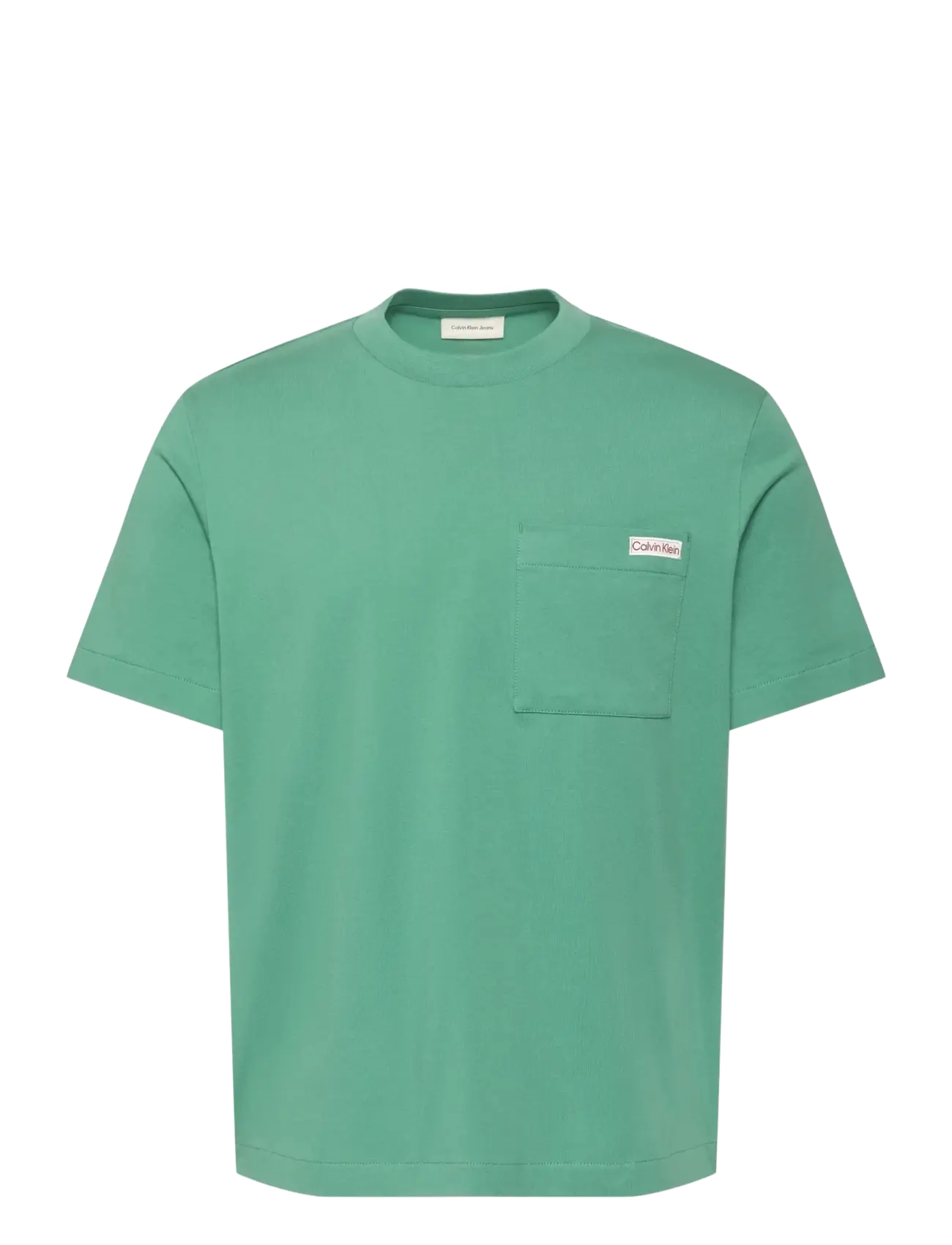 Calvin Klein Jeans SS 20S JERSEY EASY COIN POCKET T - T-särgid - WILD GREEN / green