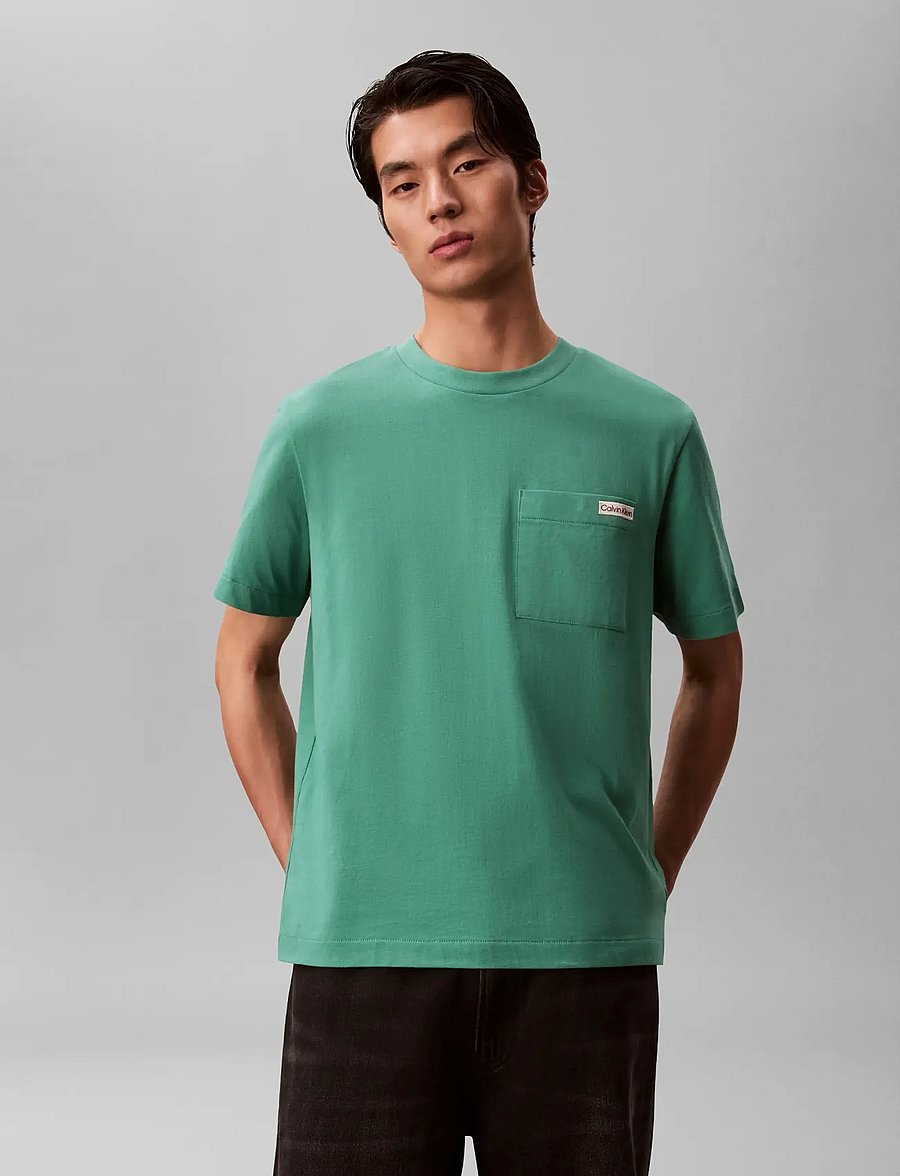 Calvin Klein Jeans - SS 20S JERSEY EASY COIN POCKET T - short-sleeved t-shirts - wild green - 3