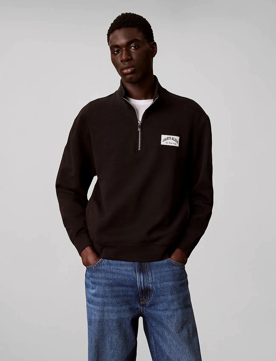 Calvin Klein Jeans - LS EU 350TERRY COLLEGIATE BADGE - shop efter stil - black - 3