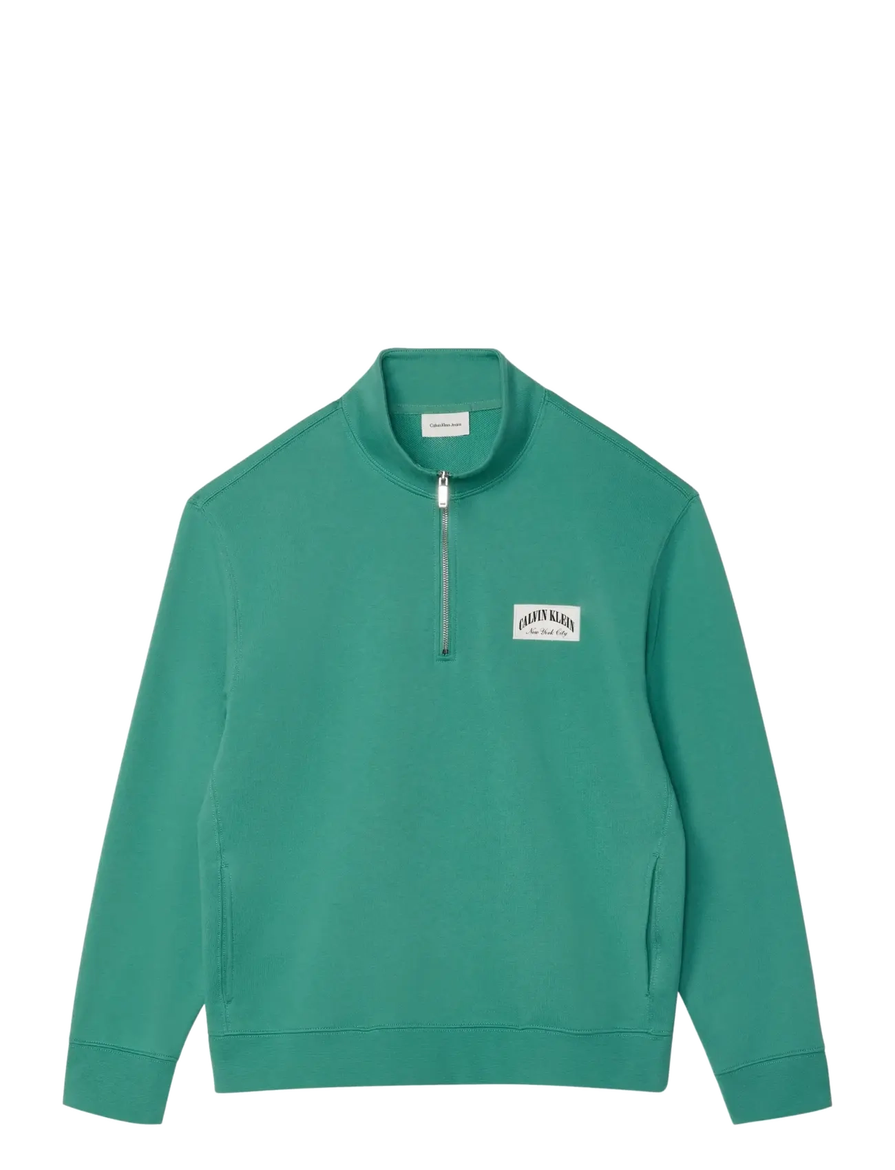 Calvin Klein Jeans LS EU 350TERRY COLLEGIATE BADGE - Svetarit & Hupparit - WILD GREEN / green