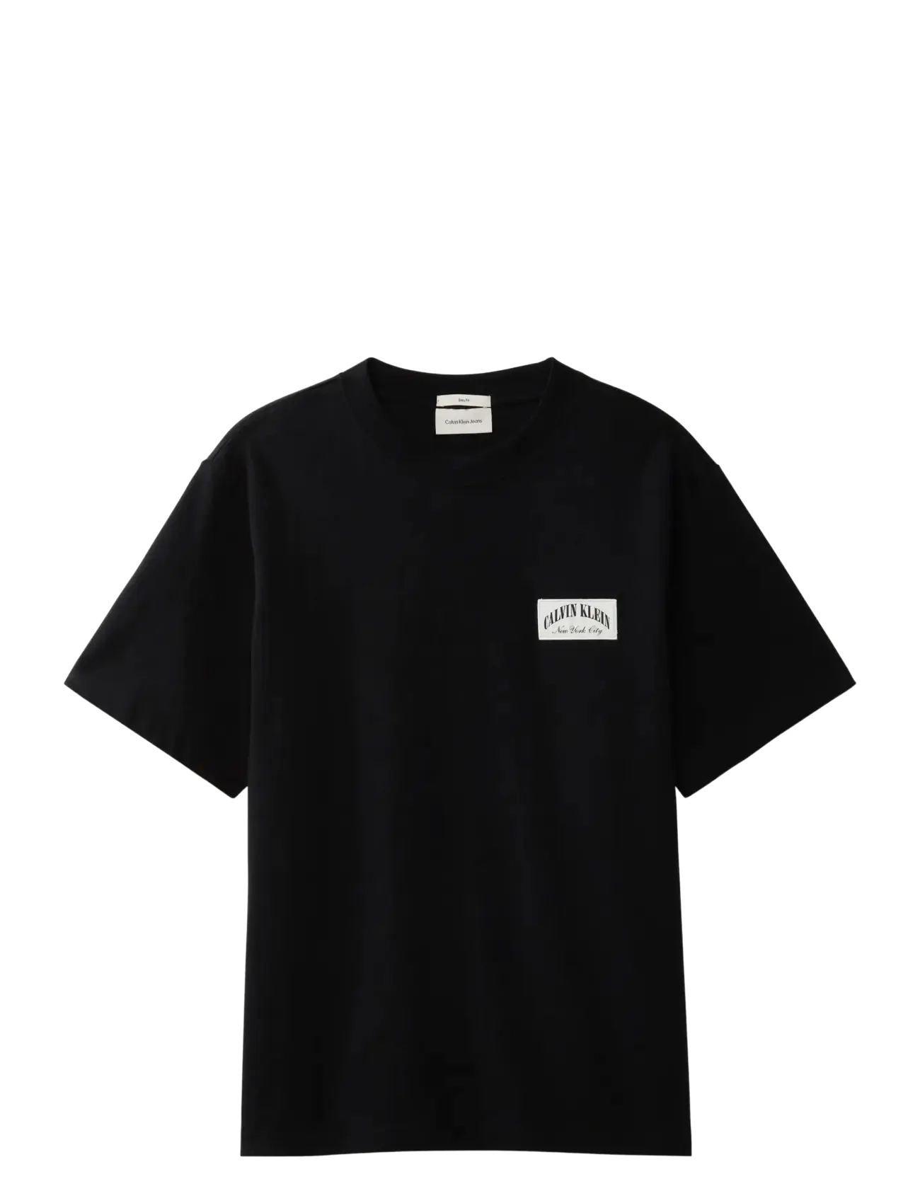 Calvin Klein Jeans SS 20S EASY COLLEGIATE BADGE TEE - Calvin Klein Jeans - BLACK / black