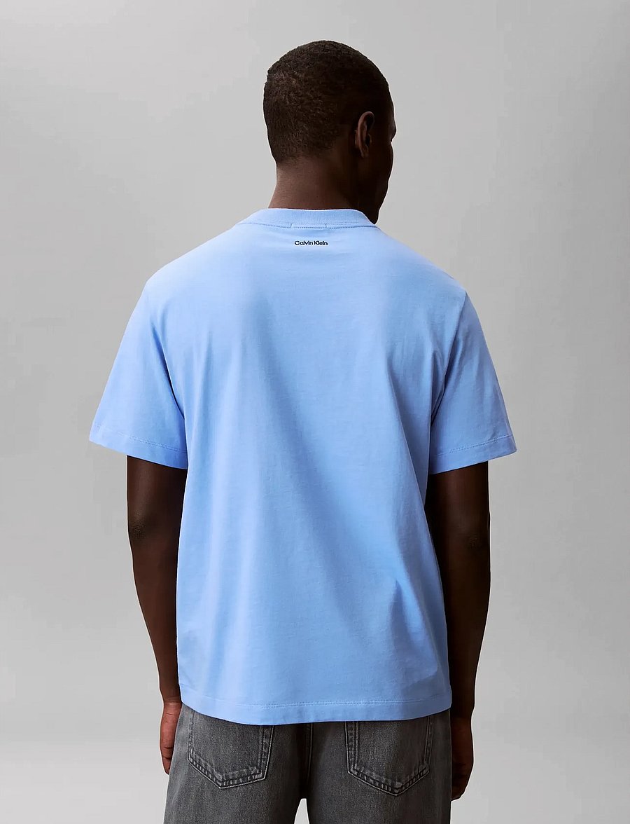 Calvin Klein Jeans - SS 20S EASY COLLEGIATE BADGE TEE - kurzärmelige t-shirts - blue descent - 2