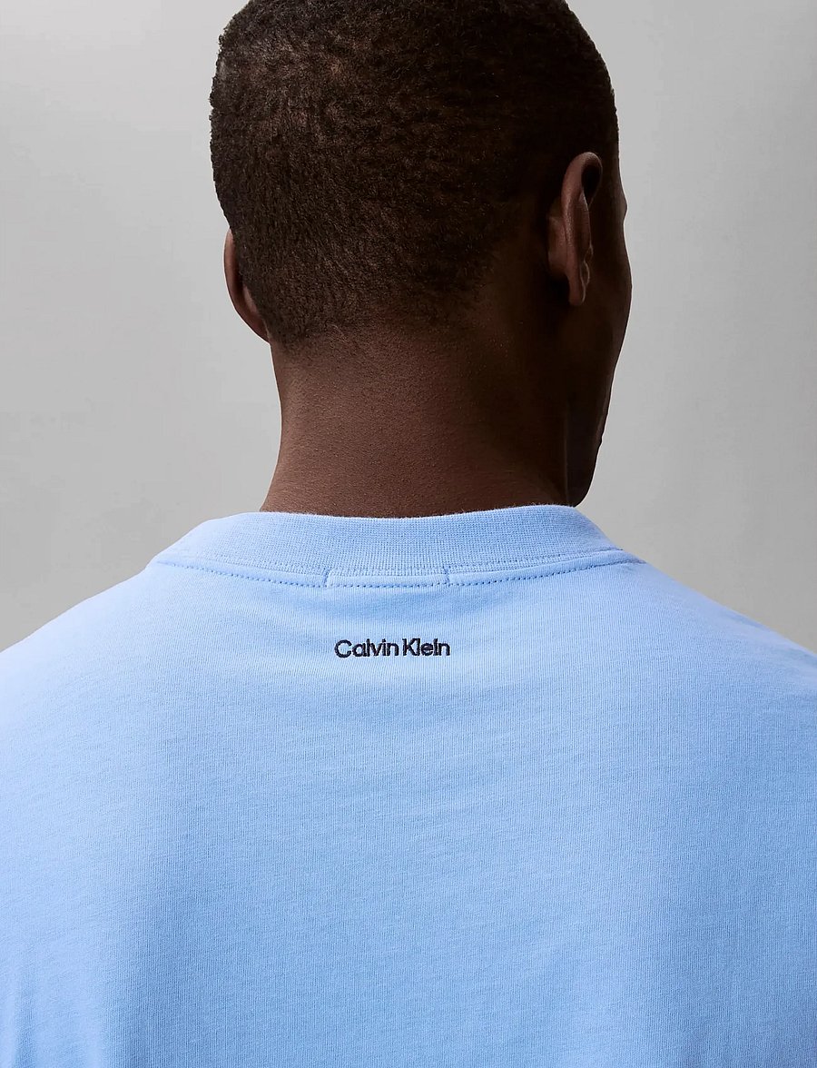 Calvin Klein Jeans - SS 20S EASY COLLEGIATE BADGE TEE - kurzärmelige t-shirts - blue descent - 5