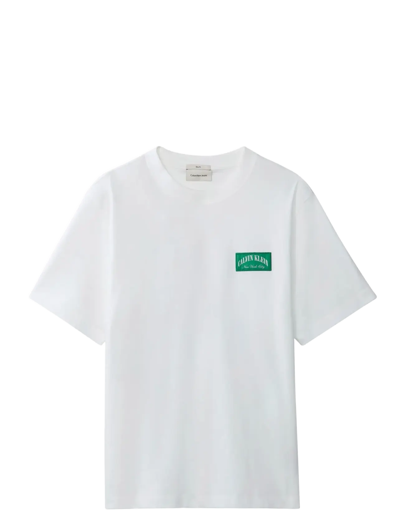 Calvin Klein Jeans SS 20S EASY COLLEGIATE BADGE TEE - Calvin Klein Jeans - BRIGHT WHITE / white