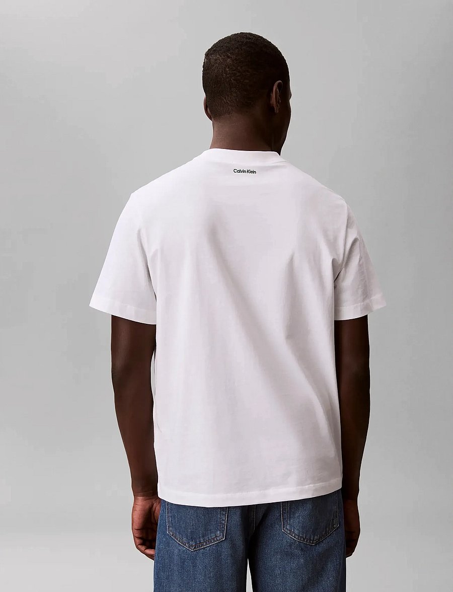 Calvin Klein Jeans - SS 20S EASY COLLEGIATE BADGE TEE - short-sleeved t-shirts - bright white - 2