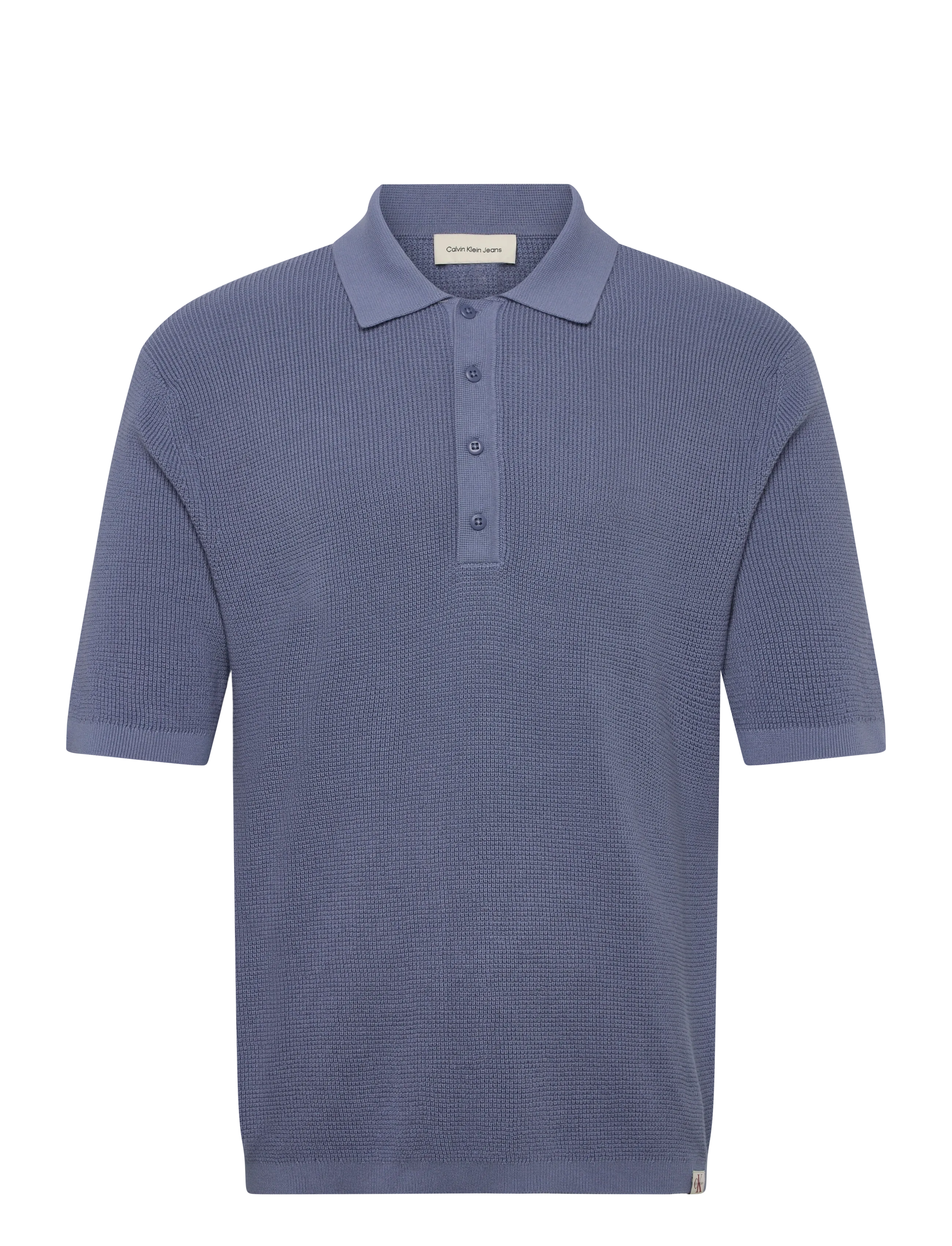 Calvin Klein Jeans SS COTTON WAFFLE POLO COLLARSWTR - Pikéer - DUSTY SAILOR BLUE / blue
