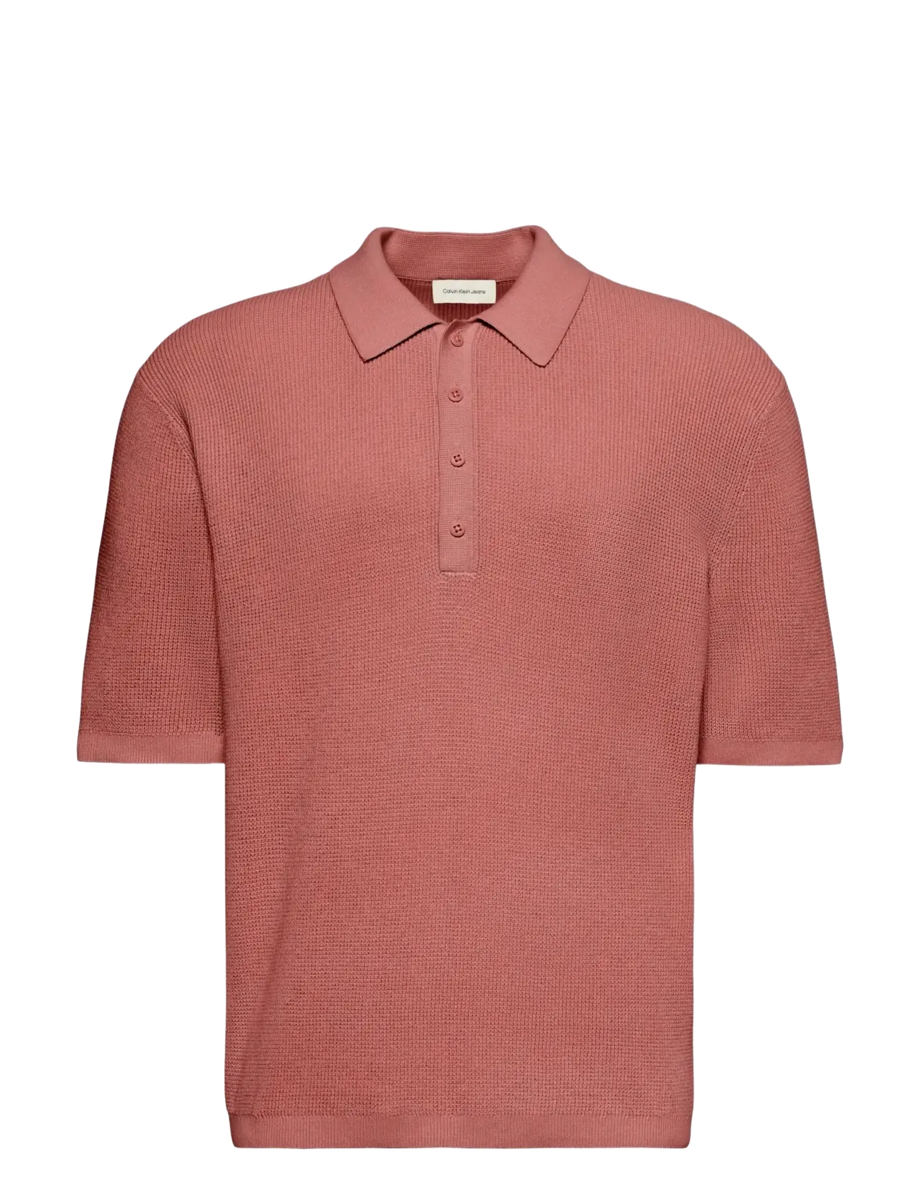 Calvin Klein Jeans - SS COTTON WAFFLE POLO COLLARSWTR - polostrik - light mahogany - 1