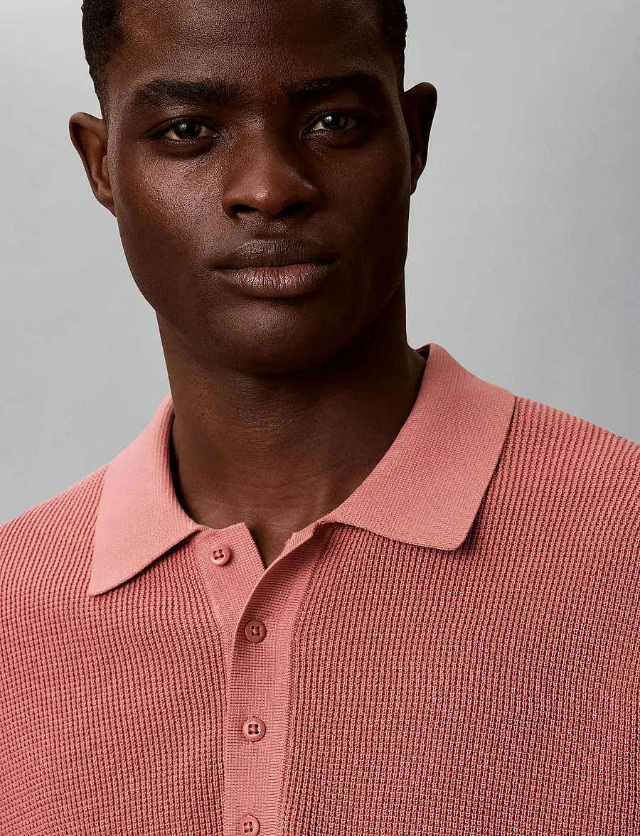 Calvin Klein Jeans - SS COTTON WAFFLE POLO COLLARSWTR - polostrik - light mahogany - 3