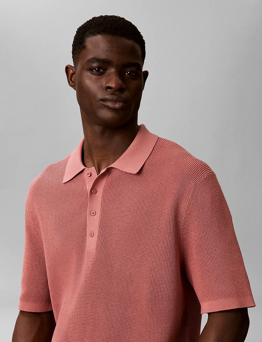 Calvin Klein Jeans - SS COTTON WAFFLE POLO COLLARSWTR - polostrik - light mahogany - 5