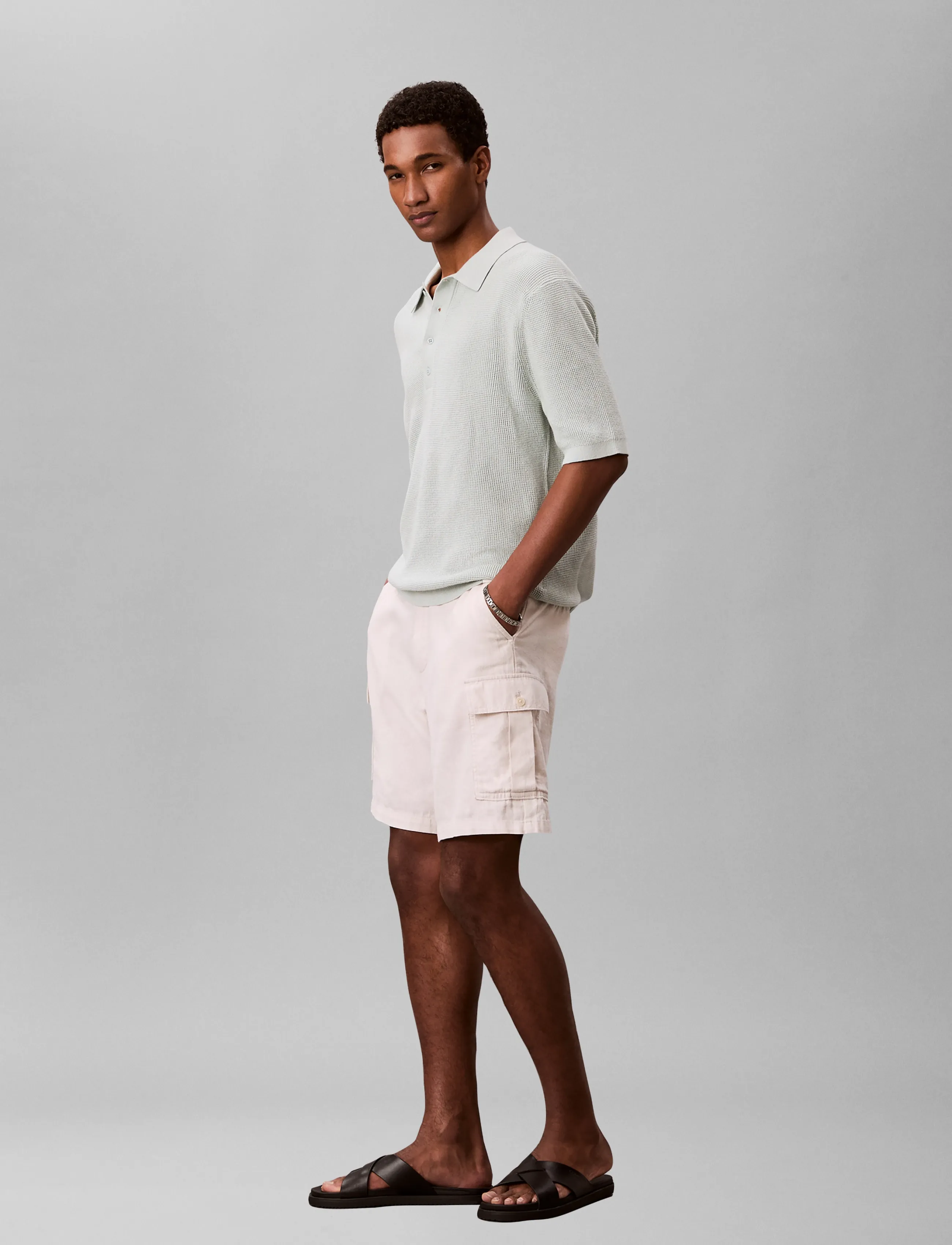 Calvin Klein Jeans Ss Cttn Waffle Polo Swtr 12Gg pikéer herr – bild 5