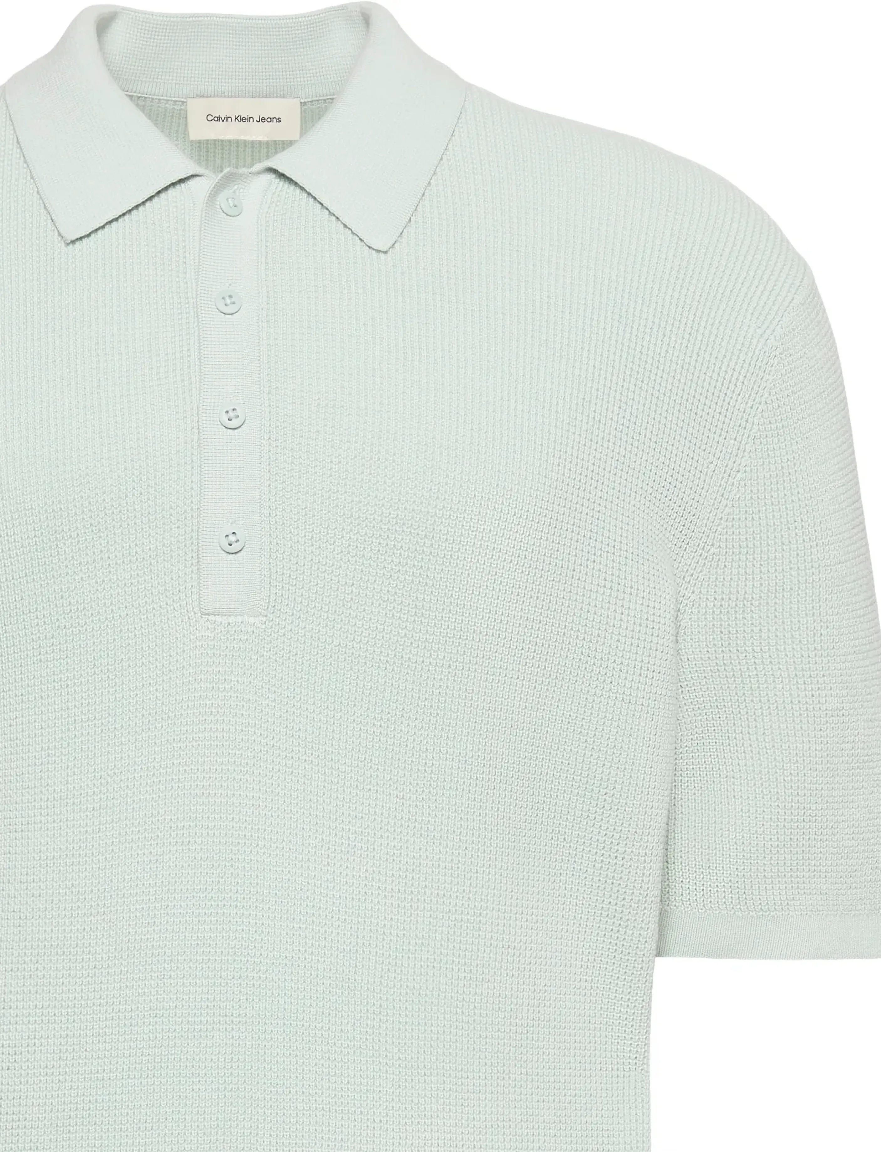 Calvin Klein Jeans - SS COTTON WAFFLE POLO COLLARSWTR - polostrik - pale meadow - 2