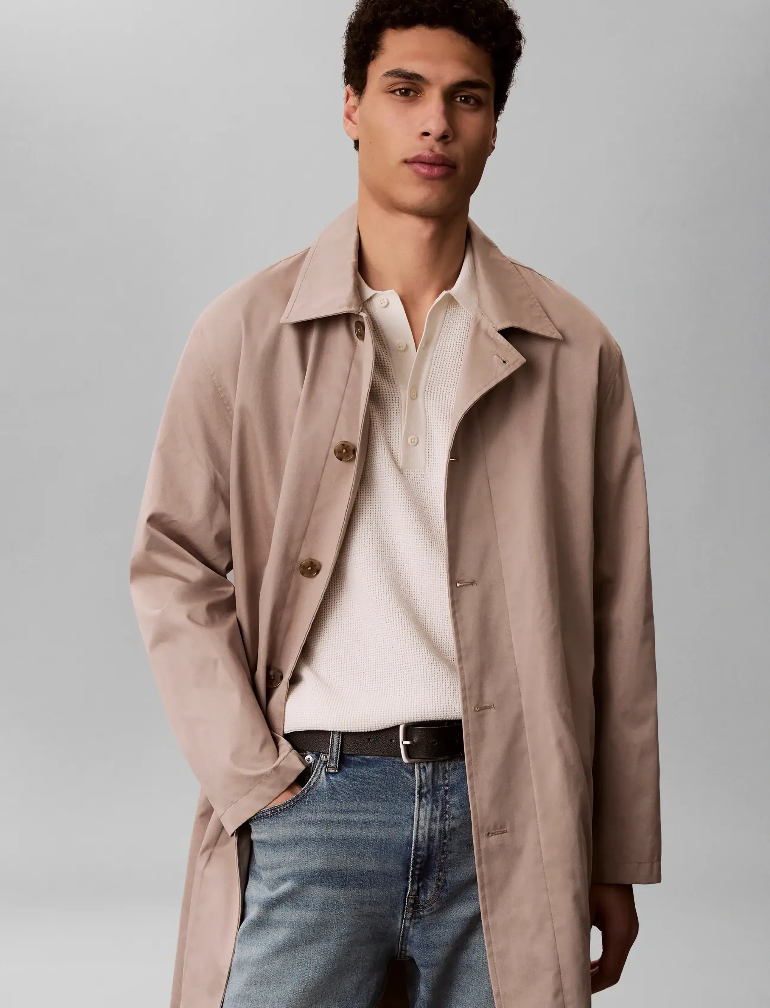 Calvin Klein Jeans - SS COTTON WAFFLE POLO COLLARSWTR - polostrik - tofu - 4