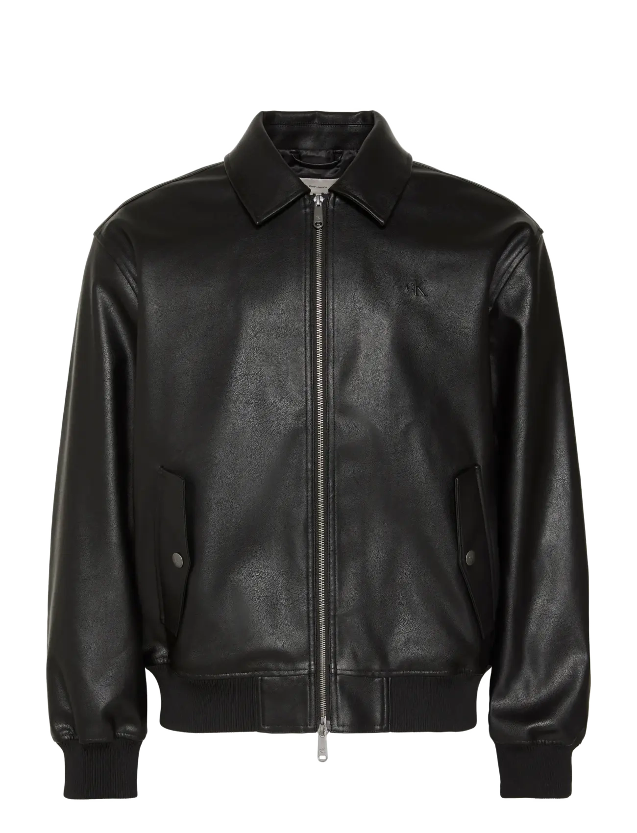 Calvin Klein Jeans - LS FAUX LEATHER BOMBER JACKET - forårsjakker - black - 1