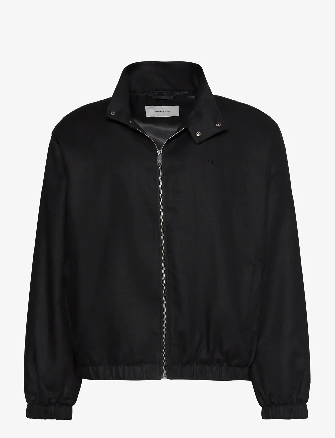 Calvin Klein Jeans - LS LINEN HARRINGTON JKT - forårsjakker - black - 1