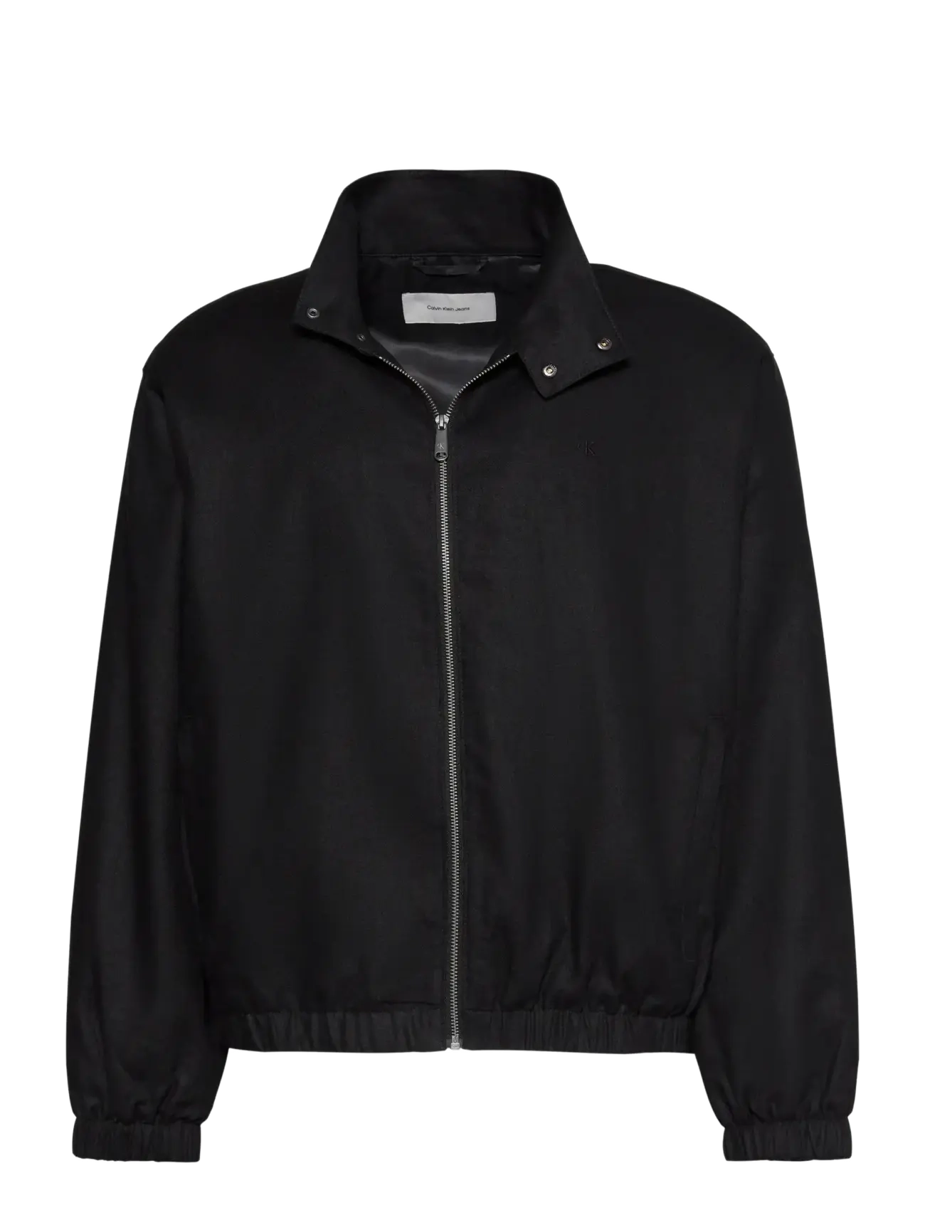 Calvin Klein Jeans LS LINEN HARRINGTON JKT - Calvin Klein Jeans - BLACK / black