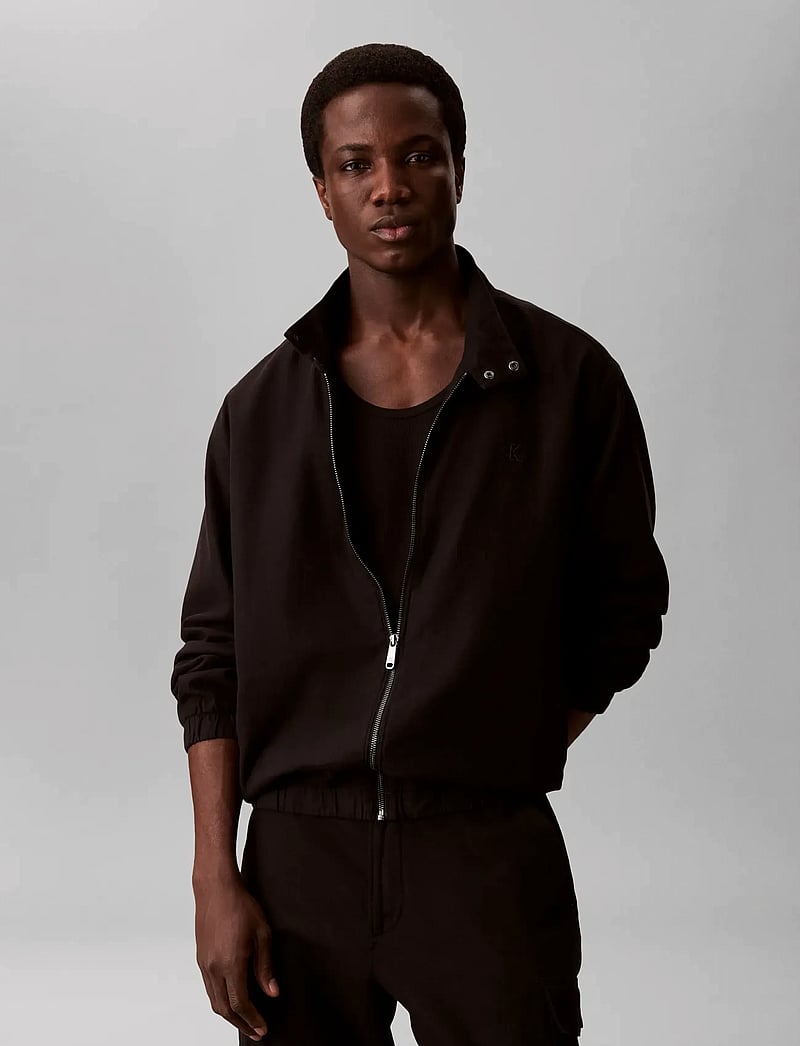 Calvin Klein Jeans - LS LINEN HARRINGTON JKT - forårsjakker - black - 3