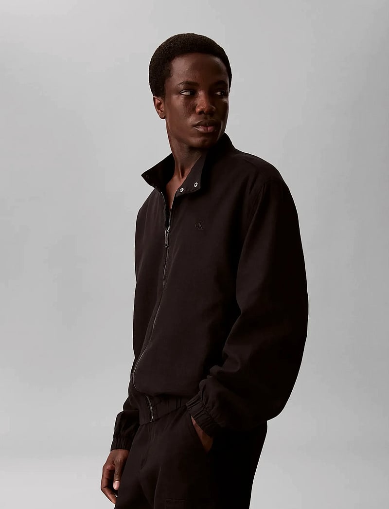 Calvin Klein Jeans - LS LINEN HARRINGTON JKT - forårsjakker - black - 5