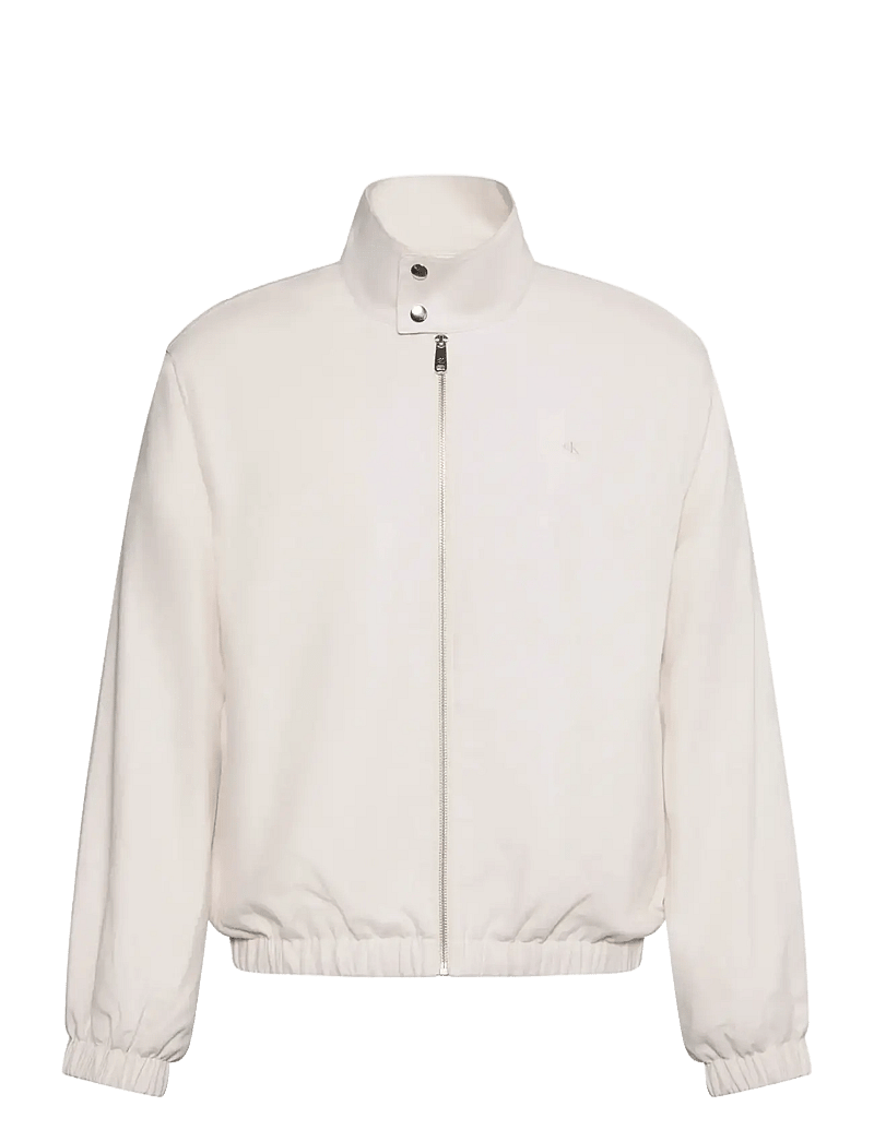 Calvin Klein Jeans - LS LINEN HARRINGTON JKT - forårsjakker - white sand - 1