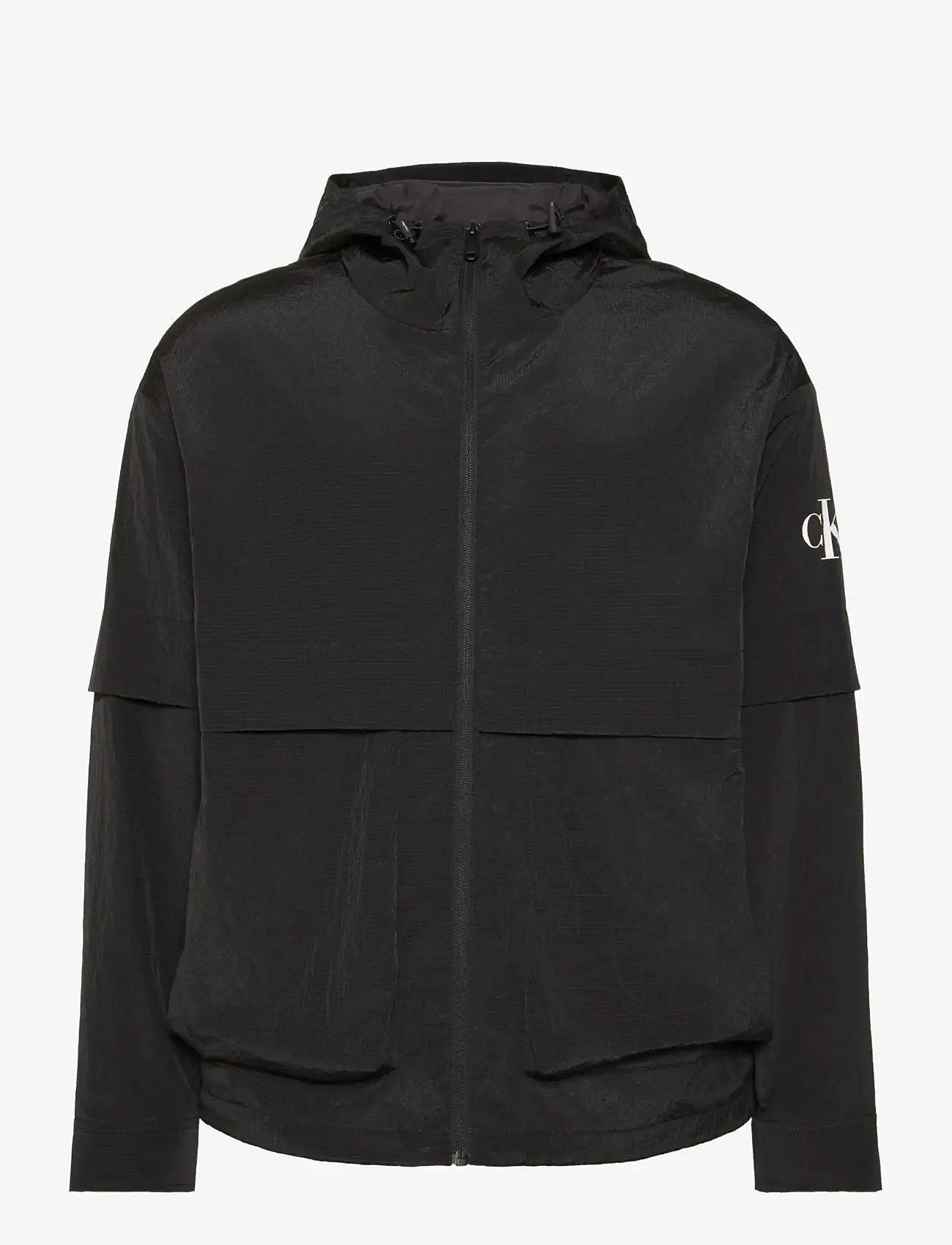 Calvin Klein Jeans - LS RIPSTOP HOODED FLANGE WINDBRE - vårjackor - black - 1