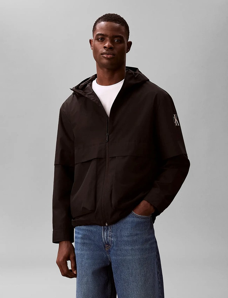 Calvin Klein Jeans - LS RIPSTOP HOODED FLANGE WINDBRE - herbstjacken - black - 3