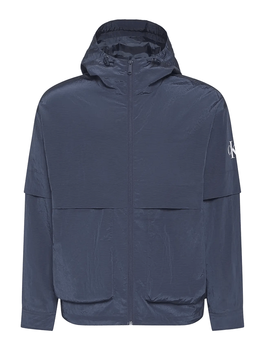 Calvin Klein Jeans - LS RIPSTOP HOODED FLANGE WINDBRE - herbstjacken - blue nights - 1