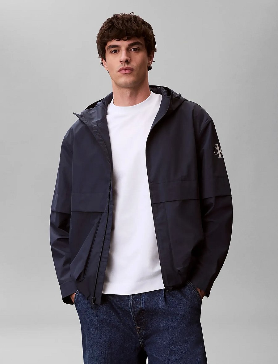 Calvin Klein Jeans - LS RIPSTOP HOODED FLANGE WINDBRE - herbstjacken - blue nights - 3