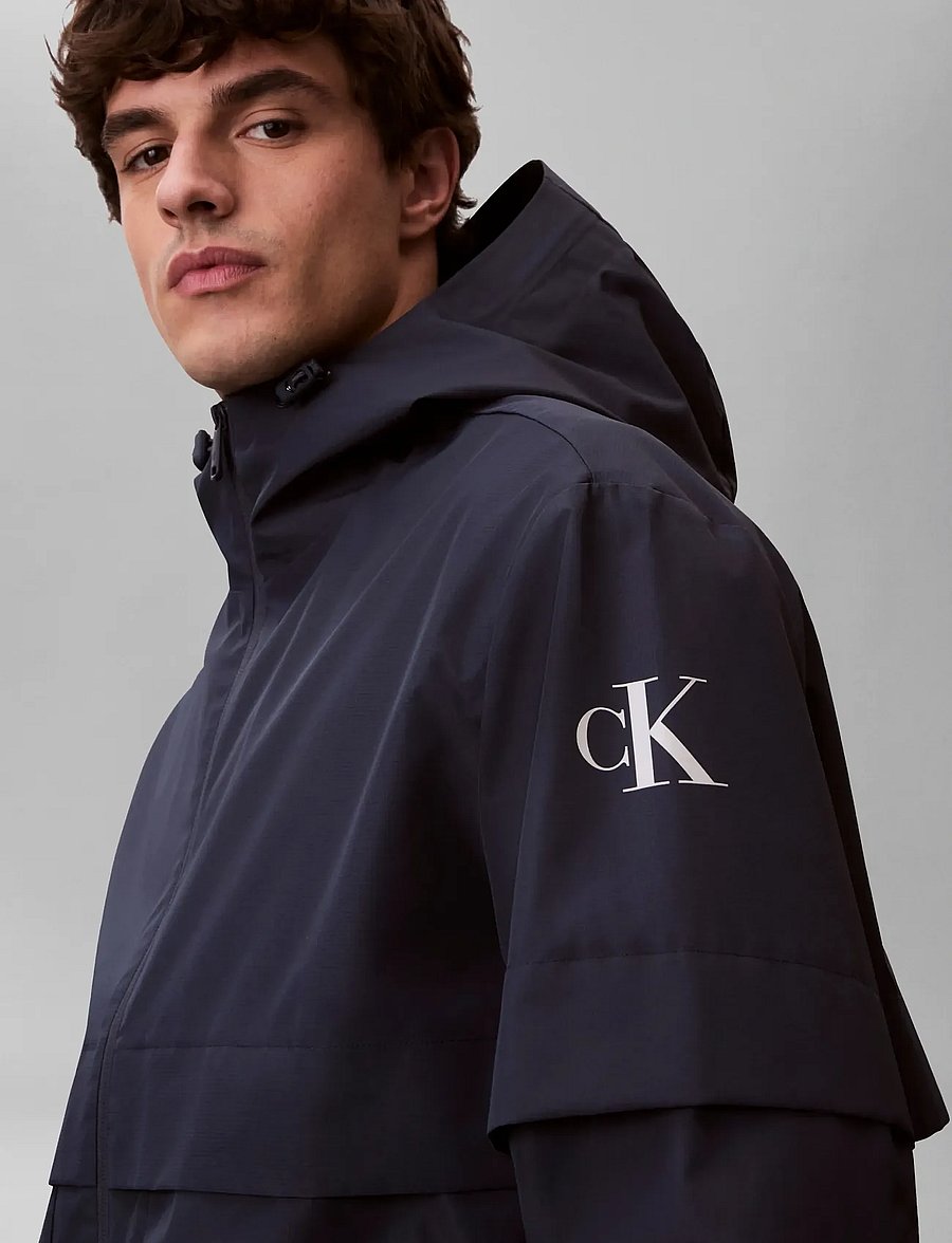 Calvin Klein Jeans - LS RIPSTOP HOODED FLANGE WINDBRE - herbstjacken - blue nights - 4