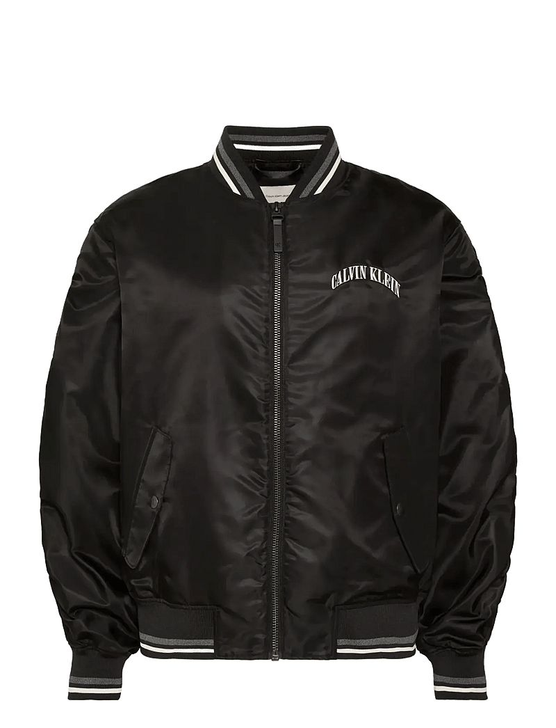 Calvin Klein Jeans - LS UNFILLED NYLON TIPPED GRAPHIC - forårsjakker - black - 1