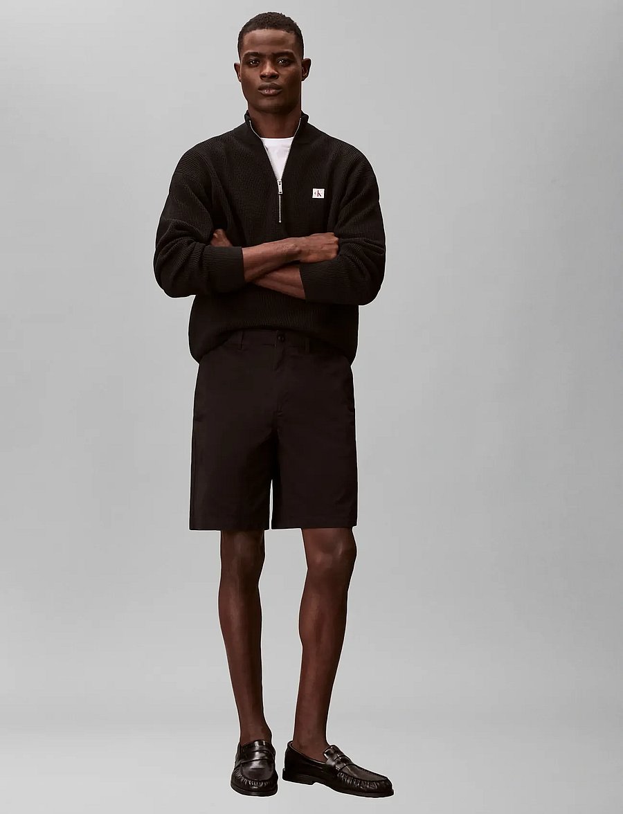 Calvin Klein Jeans - STRAIGHT COMFORT COTTON 9" CHINO - casual shorts - black - 0