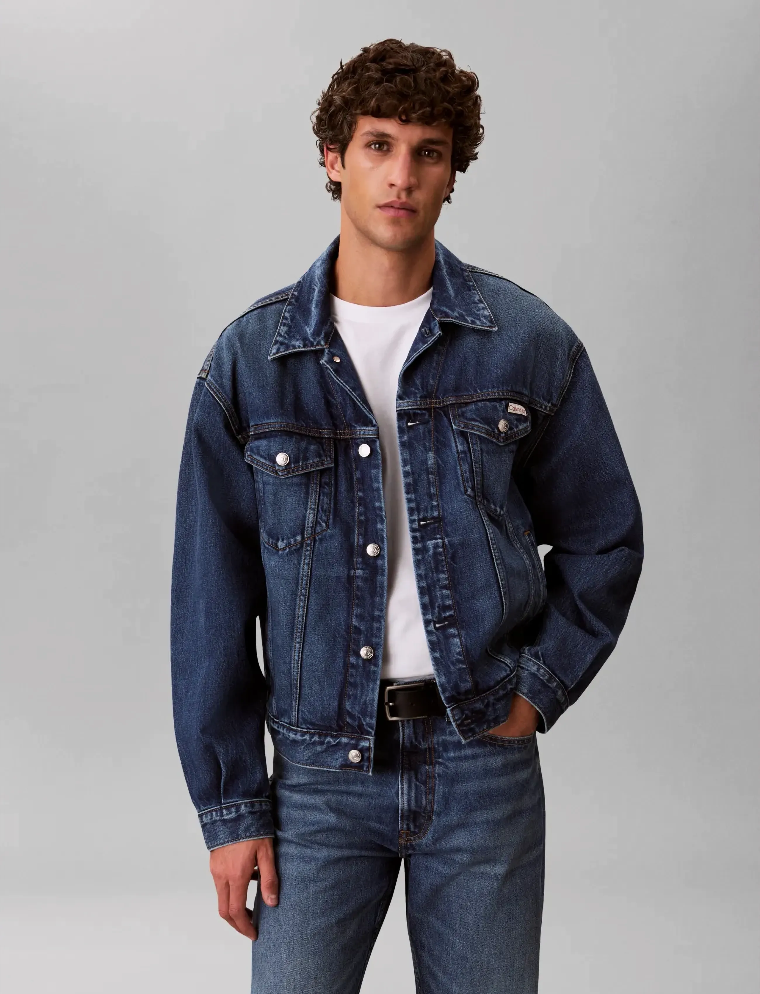 Calvin Klein Jeans 90S Horizon Trucker, M, Blue, Denim > Unlined Denim Jackets, Herre