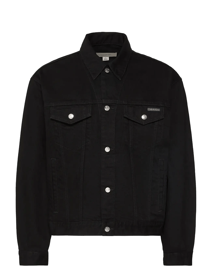 Calvin Klein Jeans - 90S CK CLASSIC BLACK TRUCKER - vuorittomat farkkutakit - ck classic black - 1